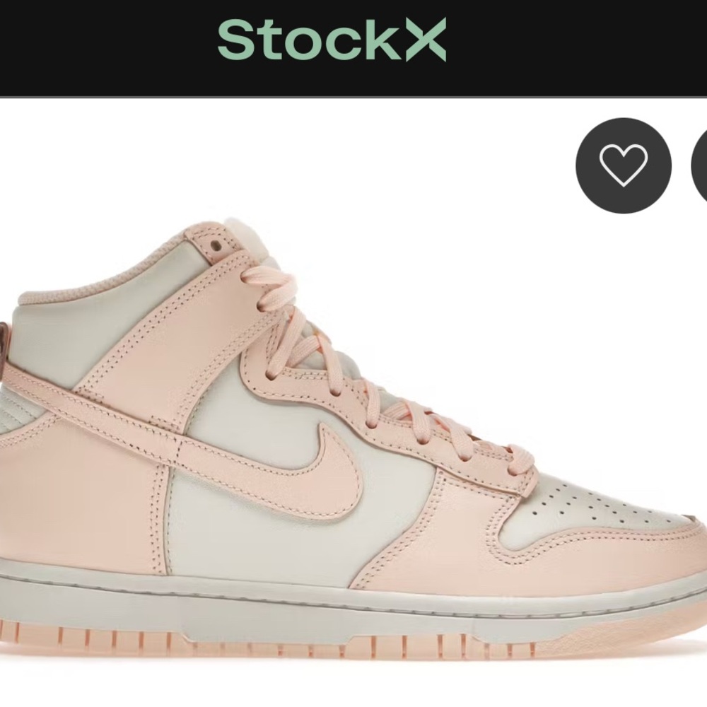 Nike Dunk High Sail Crimson Tint Women's Size 6.5